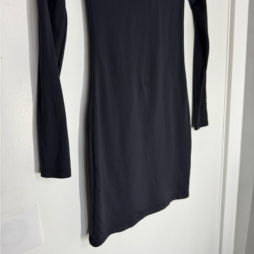 Aritzia Babaton Original Long Sleeve, Contour Crew, Black Mini Dress, XS - Picture 7 of 8